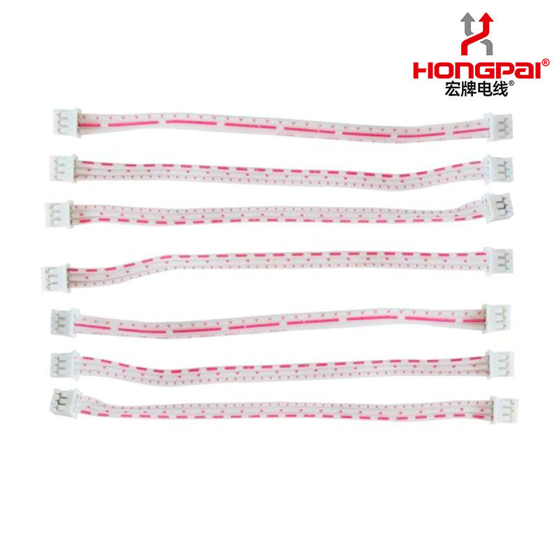 3P4P彩排线加工定样 2468双头红白端子线线束双并 红蓝绿黄连接线