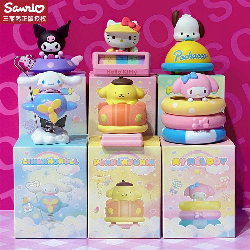 Серия Sanrio Garden, блайнд-бокс, нефритовая собачка, Kulomi Melody, настольные украшения, милая ручная куколка для девочек