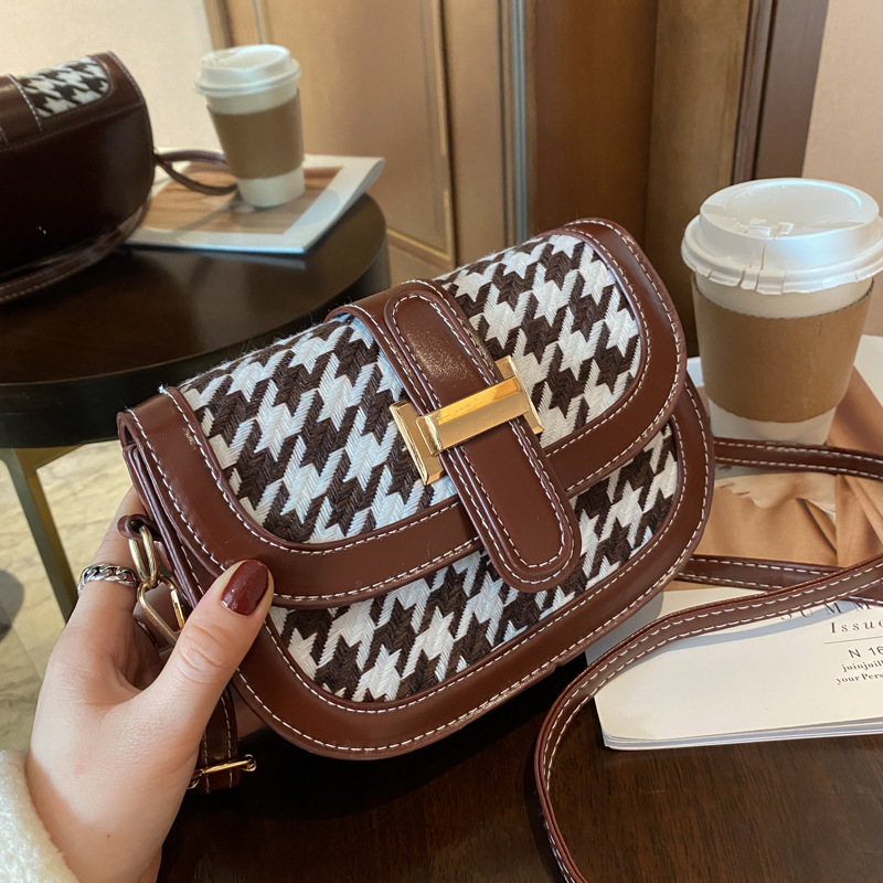 Checked Houndstooth Personalized Daily Commuter Women's Bag