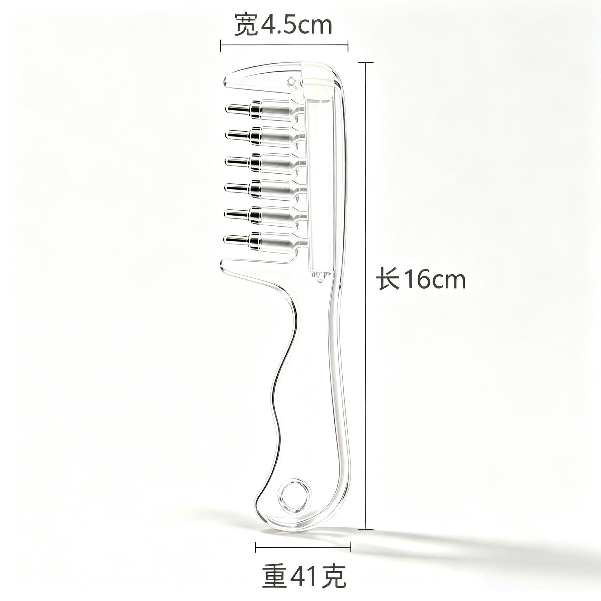 Roller Ball Oil Applicator Massage Comb Crystal Scalp Care Comb for Home Use Portable 41g preparation