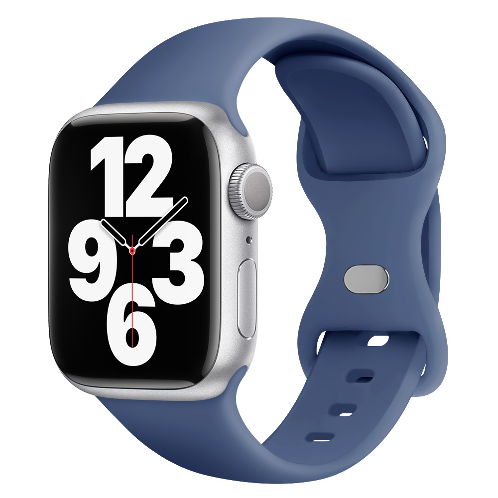 Aplicable AppleWatch Butterfly Buckle Silicone Deportivo correa de reloj Iwatch9876 generación / se inteligente