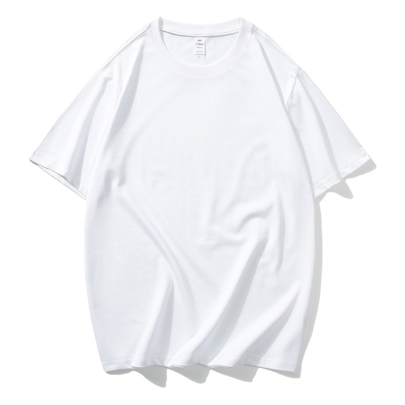 Venta directa de algodón puro cuello redondo camiseta en blanco camisa publicitaria cultural ropa de clase ropa de actividad grupal para imprimir imagen LOGO