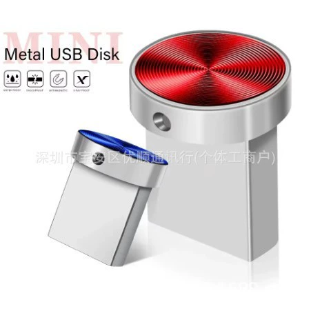 Металлическая маленькая кнопка, USB флеш-накопитель, водонепроницаемое музыкальное хранилище, 8 ГБ, 16 ГБ, 32 ГБ, 64 ГБ