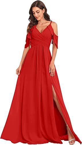 Vestido de dama de honor de gasa sin tirantes adecuado para vestidos de boda con tirantes abiertos Vestido de fiesta de boda con pliegues