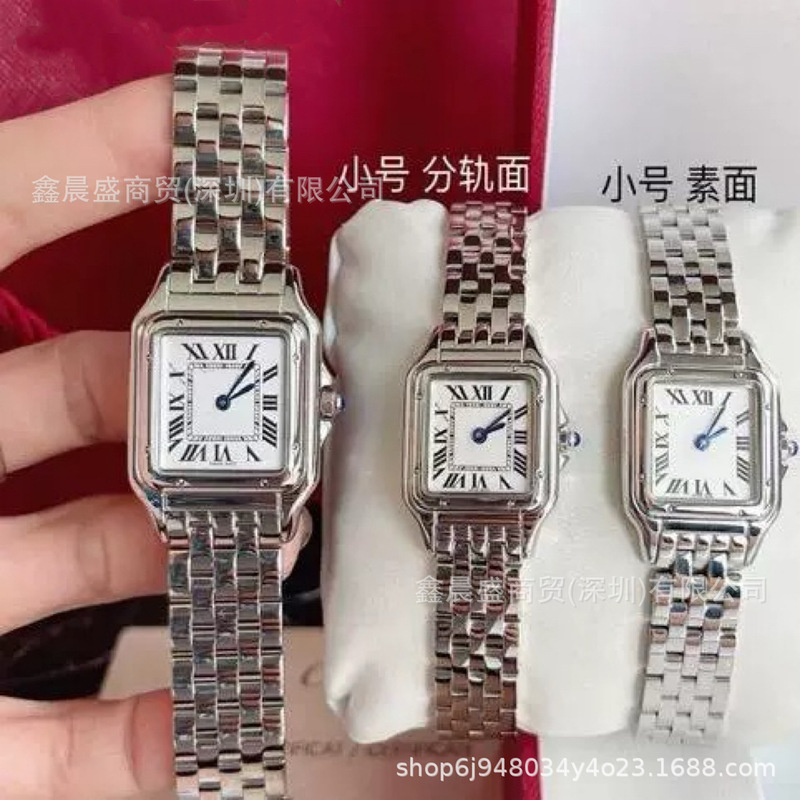 BV Factory Cheetah Couple Watch Women's Square Stainless Steel Strap Roman Dial Fashionable Simple Waterproof Quartz Women's Watch BV Factory Cheetah Couple Watch Women's Square Stainless Steel Strap Roman Dial Fashionable Simple Waterproof Quartz Women's Watch