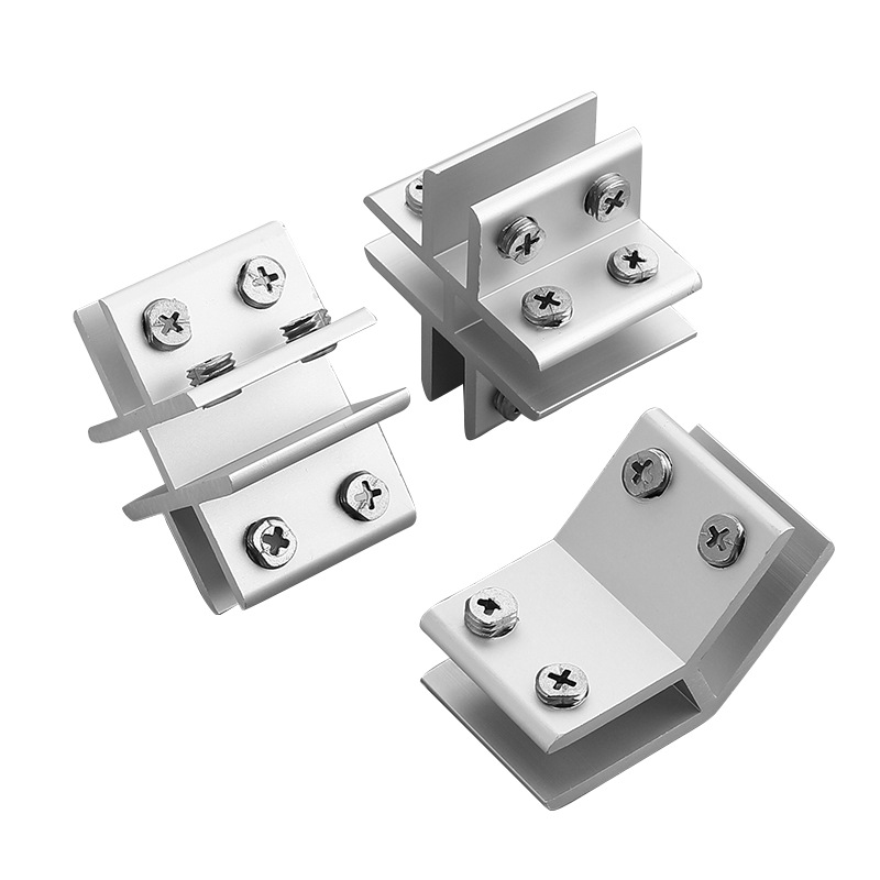 Soporte de clip de vidrio de aleación de aluminio clip de vidrio estante clip titular semicírculo titular de vidrio