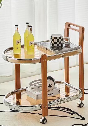 투명 유리 체리 우드