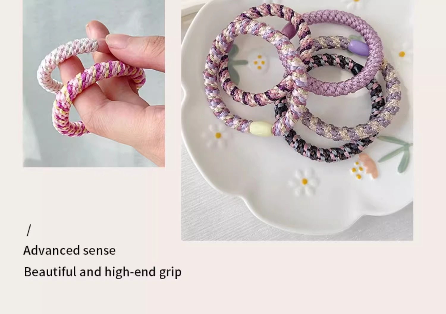 Ku Heng's High-Elasticity Sports Hair Tie for Women, Thickened and Durable Ponytail Hair Rope Hair Accessory