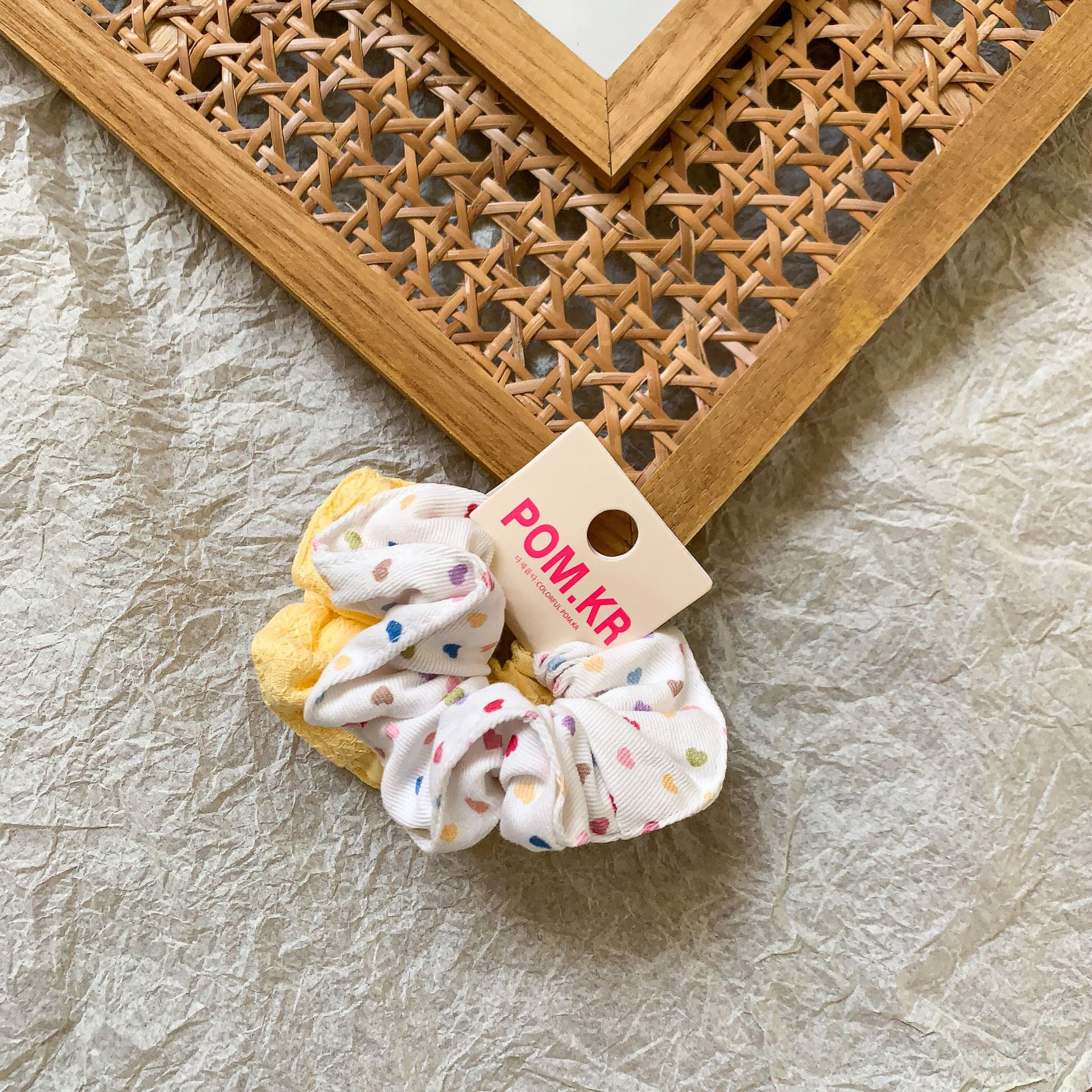 Sugar Pear ropa infantil niñas brocas de tela anillo para el pelo 2026 puntos de dibujos animados para niños brocas de pelo bebés accesorios para el pelo