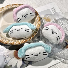 ヘッドフォン猫 DIY 動物人形ヘアピンバッグ帽子靴下ペンダントアクセサリー漫画靴下バッグ携帯電話ケースアクセサリー
