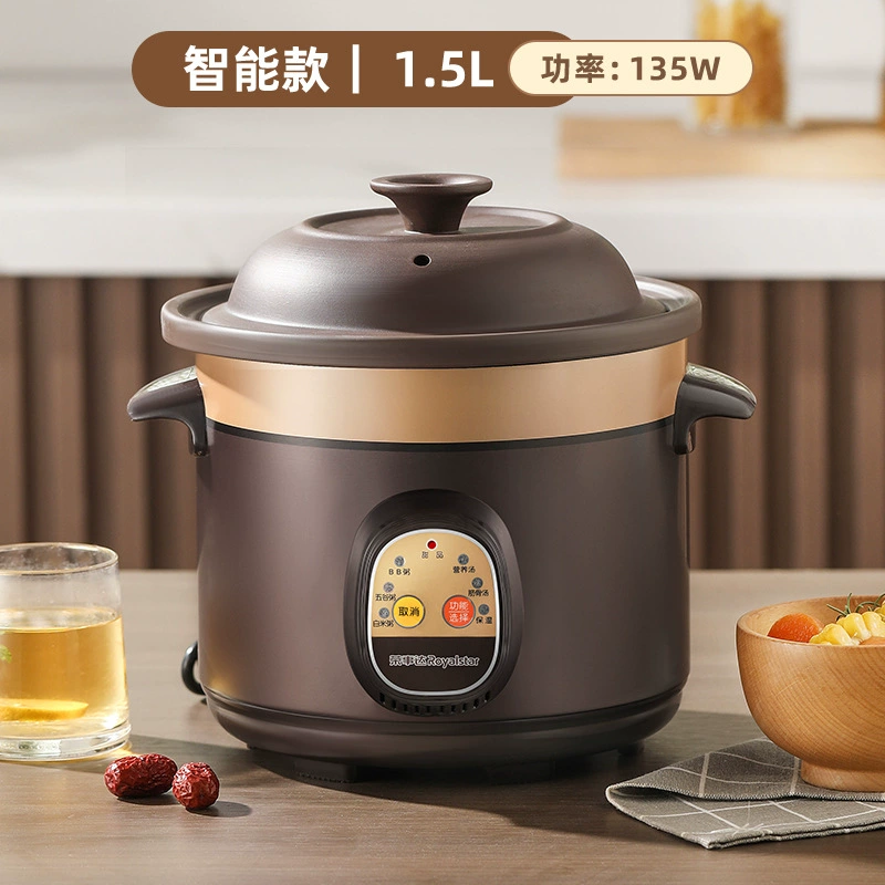 Electric stew pot (Royalstar), ceramic inner pot, multi‑function, 1.5–6 L, smart reservation