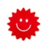 Solar-powered, red, flowered
