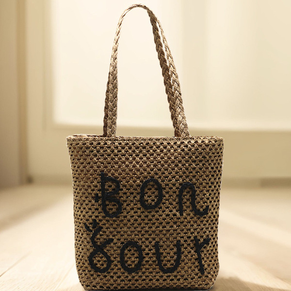 Beach straw one-shoulder bag