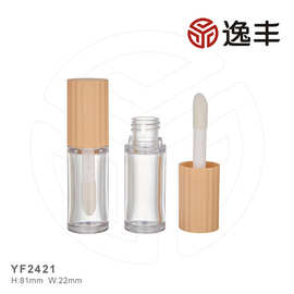 天然圆柱竖向条纹竖筋纹路唇蜜管唇彩管唇釉管大粗杆刷头逸丰批发