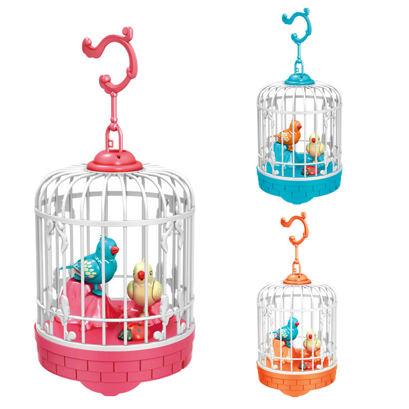Pájaro Parlante de Juguete con Jaula Plástico Control de Sonido, Repite Sonidos para Niños Pequeños image 6