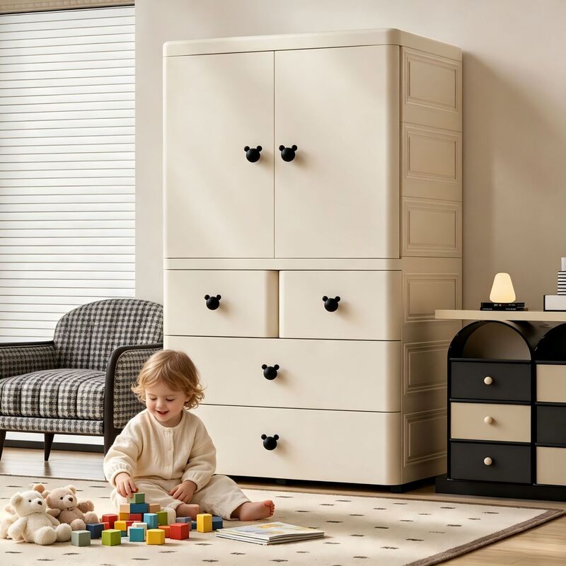 North American Thickened Drawer-Style Storage Cabinet Baby Storage Organizer Cartoon Wardrobe Multi-Layer Household Five-Drawer Cabinet North American Thickened Drawer-Style Storage Cabinet Baby Storage Organizer Cartoon Wardrobe Multi-Layer Household Five-Drawer Cabinet