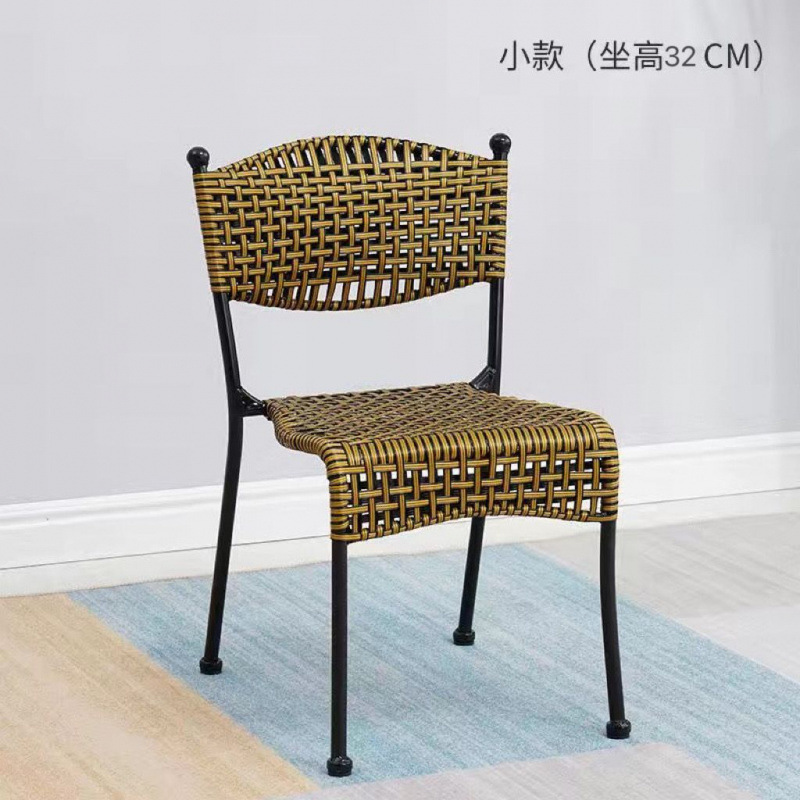 藤椅单人椅子藤编家用小藤椅室外阳台户外休闲小腾椅靠背椅仿滕椅|undefined