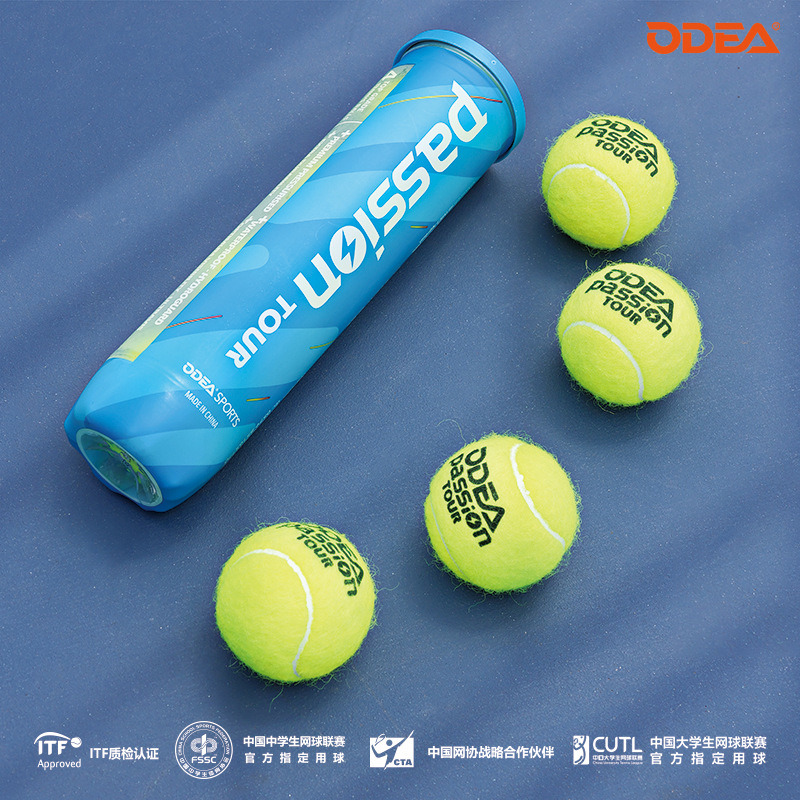 Odea Passiontour Pressurized Competition Tennis High Rebound and Durable Practice Training 4 Cans