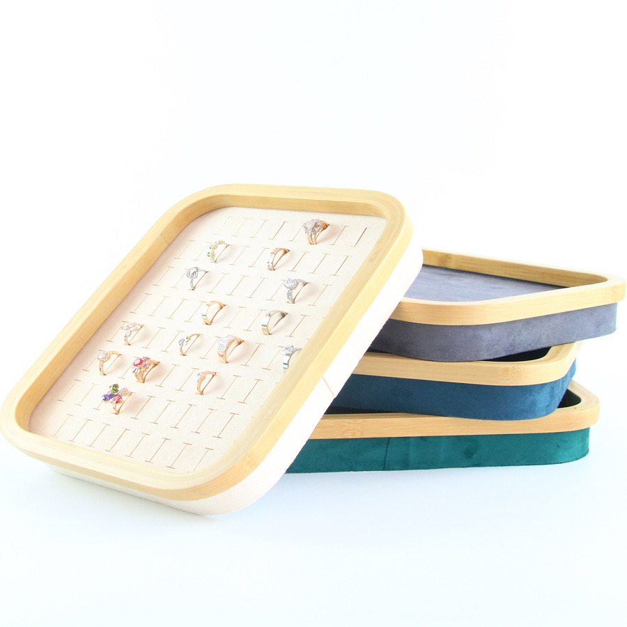 1 Piece Bamboo Wood Simple Style Solid Color Jewelry Display display picture 2