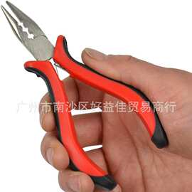镍铁合金接发钳黑粉柄3孔接发钳不锈接发钳子 Hair extension镀铬