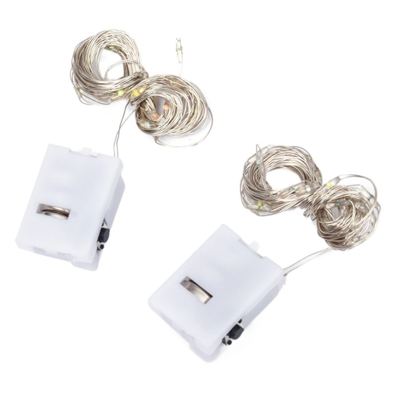 Caja de regalo LED pastel ramo decoración color Cadena de luz de la batería Cadena de luz al por mayor pequeña caja blanca de tres engranajes ajustable regalo