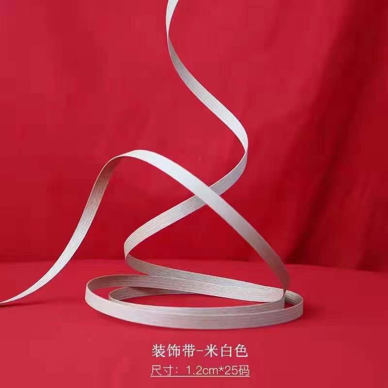 Milán víspera de Año Nuevo flor bendición cubo cinturón decorativo marco creativo imitación bambú forma floral arreglo floral diseño cinta papel