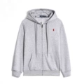 Zip-Up Grey Red Logo