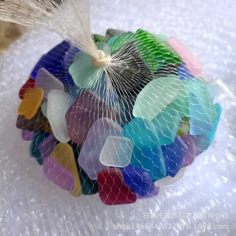 Flat Sea Glass Stickers, Mosaic Glass Pieces, Adhesive Paintings, DIY Waterproof Craft Stone Decoration and Landscaping