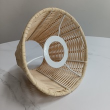 工厂热卖E27台灯罩手工编织灯罩 适合各种DIY台灯真藤编织 灯罩