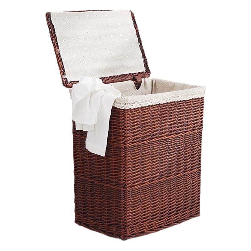 Rattan tejido ropa sucia almacenamiento cesta hogar cesta juguete olla caliente restaurante sucia cesta lavandería cesta