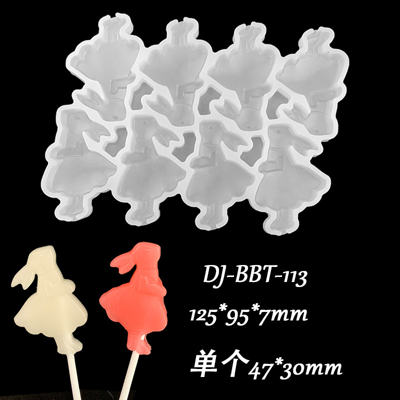 Pascua mariposa conejo huevo molde de silicona al por mayor