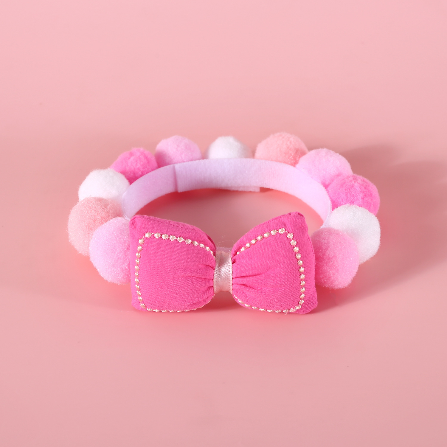 Nuevo colorido bola arco mascota collar macarón rosa pequeño perro gato collar accesorios princesa de cumpleaños