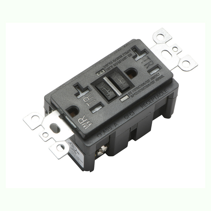 20A 125V美式GFCI插座 美标六孔带TR保护门双联插座 厂家批发