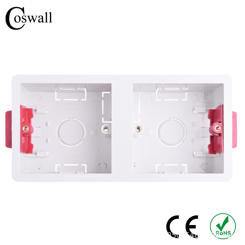 英标/英规/石膏板暗盒线槽 2*35mm  墙壁开关插座底盒CE ROHS认证