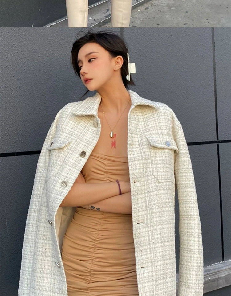 Пальто дня demi-season бренда в стиле Американский, стиль Chanel, свободного кроя