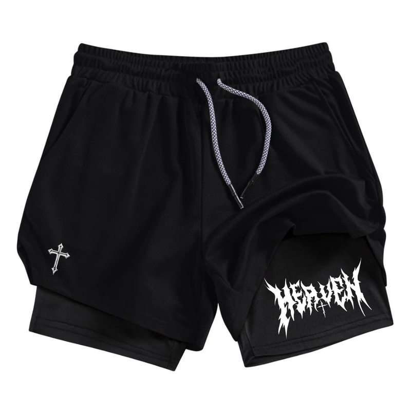 2025 men's double-layer swimming trunks three-point fake two-piece boxer adult shorts quick-drying anti-embarrassment double-layer swimming trunks sand