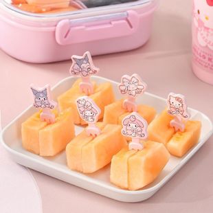 Sanrio Fruit Fork Food Grade Kidsren's Baby Eating Cake Dessert Cute Plastic Fruit Fork Picks