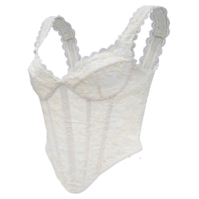 Europa y los Estados Unidos transfronterizos nuevos hot chick puro deseo de viento sexy encaje chaqueta de hueso temperamento sexy corsé