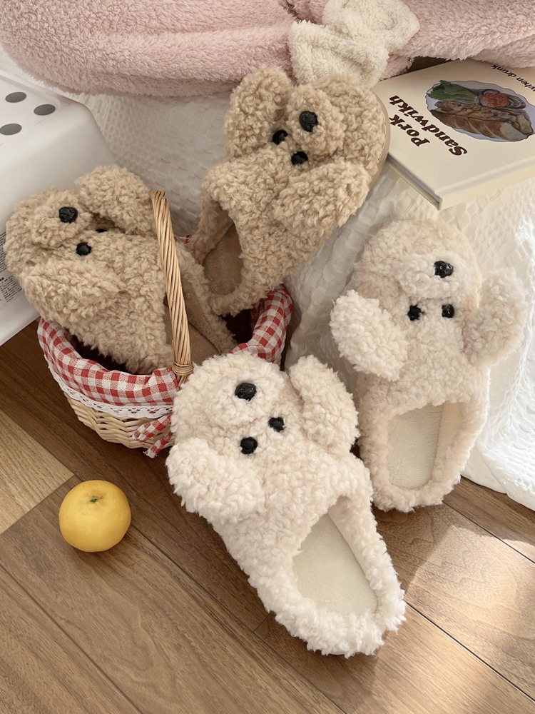 Unisex Plush Closed-Toe Adjustable Autumn Bedroom Cozy Lightweight Machine Washable Slippers_voghion.com