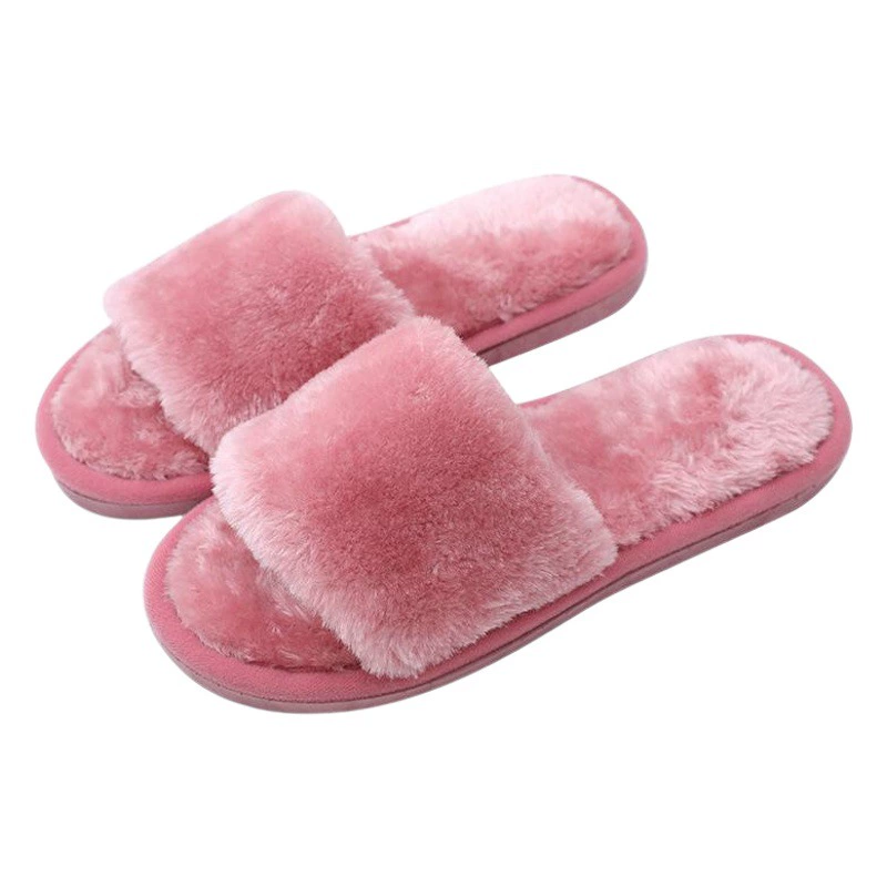 Amazon трансграничные открытые пушистые осенне-зимние женские домашние теплые хлопковые тапочки с деревянным полом домашние тапочки