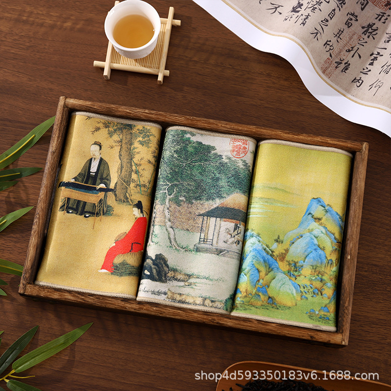 Tea Towel, Kung Fu Tea Cloth, Absorbent Thickened Tea Set Towel, Square Tea Table Cloth, Mat, Tea Table Rag, Special for Tea Mat