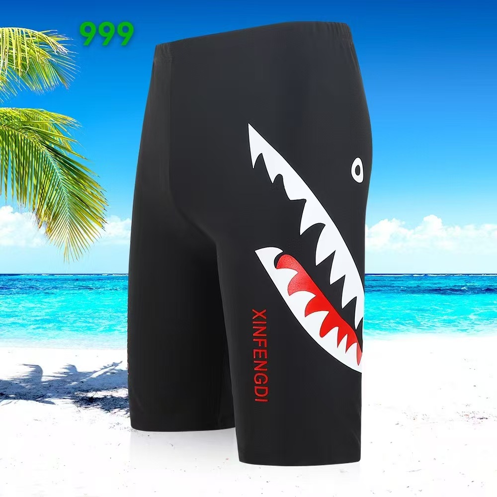Large Size Swimming Trunks for Men, Anti-Embarrassment Beach Vacation, Loose Boxer Shorts, Professional Training Hot Spring Swimming Trunks Wholesale