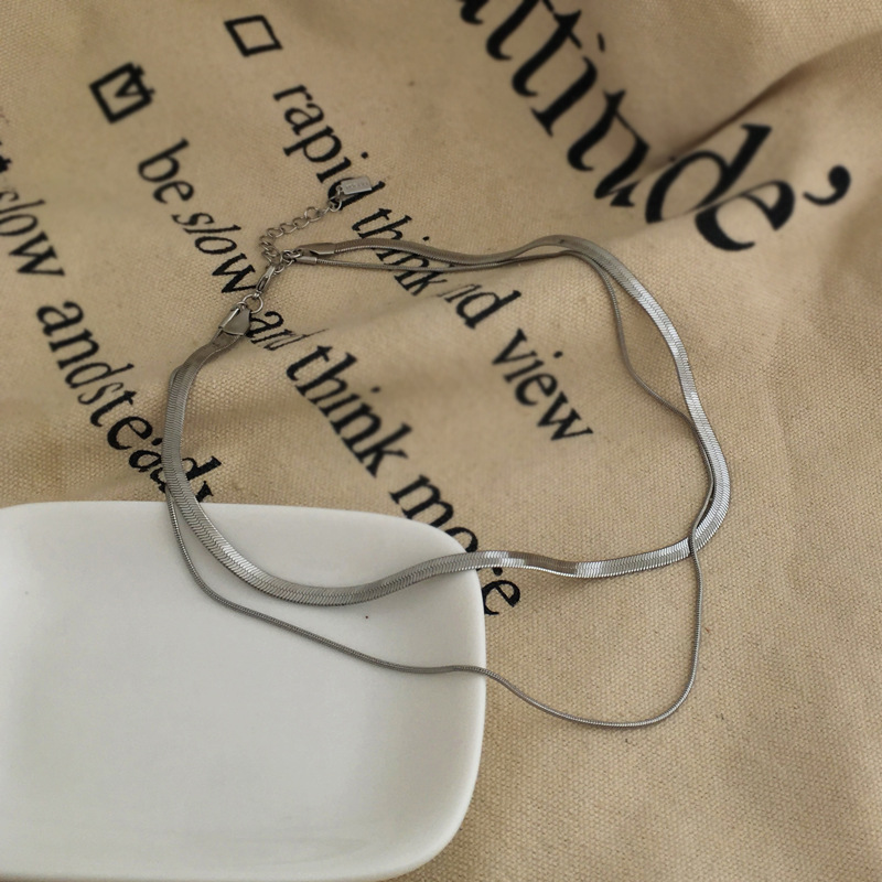 Fashion Snakeskin Copper Layered Necklaces Plating Copper Necklaces