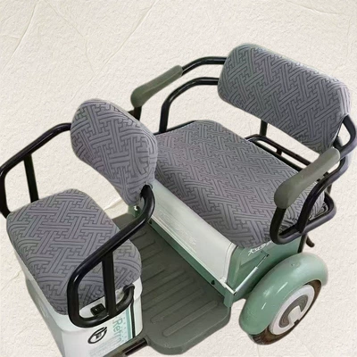 Aima tricycle seat cushion cover, Electric car cushion - dark-gray-four-piece-set
