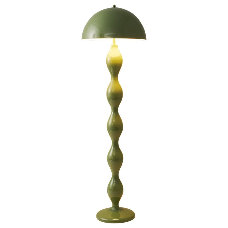 Настольная? Нет, половая? Wait: The phrase is floor lamp with clove mushrooms, cream design sofa for living room, lights