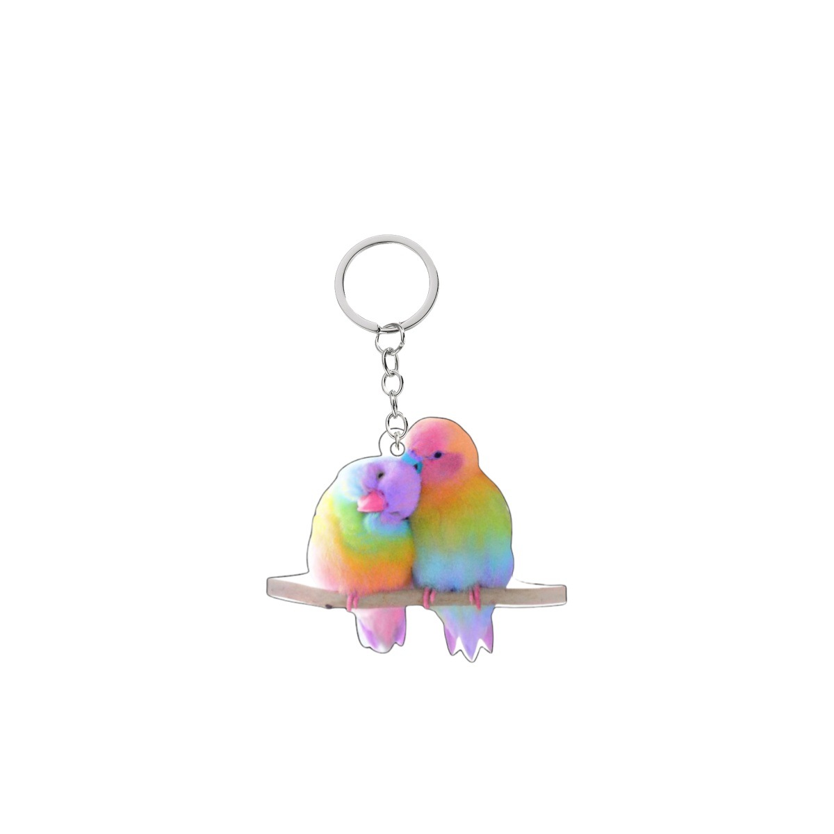 18g Weight Keychain Classification 1 Piece Quantity Daily Occasion Acrylic Material Bird Pattern Unisex Gender Cute Style Cute Bird Arylic Unisex Keychain 6