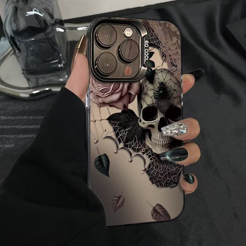 Nuevo esqueleto para iPhone 16 funda para teléfono móvil Apple 15promax/14 personalidad 13pro12 Europa y América 11xr
