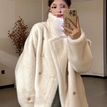 2025冬季新款立领加厚仿水貂绒皮毛一体外套女短款毛毛绒大衣