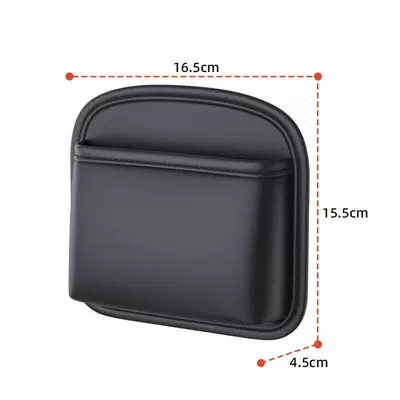 Storage Box Interior Leather — Car storage bag/box - 3200-medium-black-middle-leatherno-buckle-on-the-outside