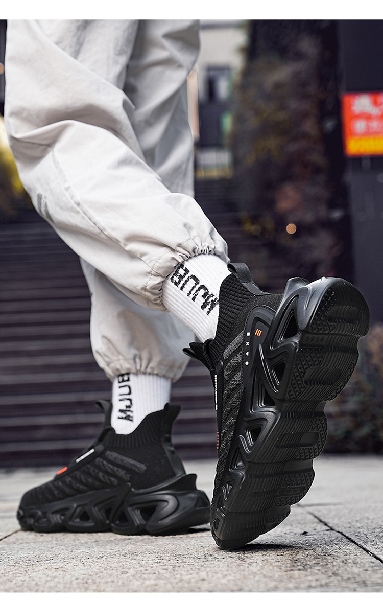 Men's Lightweight Breathable Mesh Trainers With Thick Sole_voghion.com